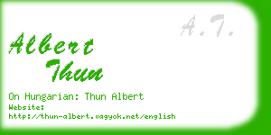 albert thun business card